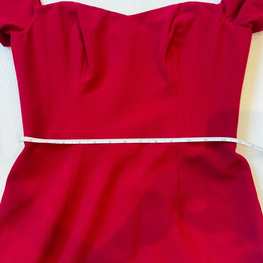 Dress The Population Bailey Bodycon Midi Dress Garnet Off Shoulder Medium Event - Picture 11 of 16